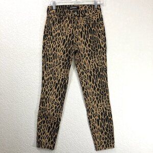 Express Animal Print Pants High Rise Ankle Leggings
